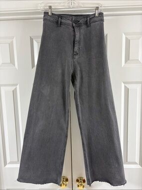 Zara The Marine Straight Jeans. Washed Gray Color. Sz 36/4. Great Condition!!